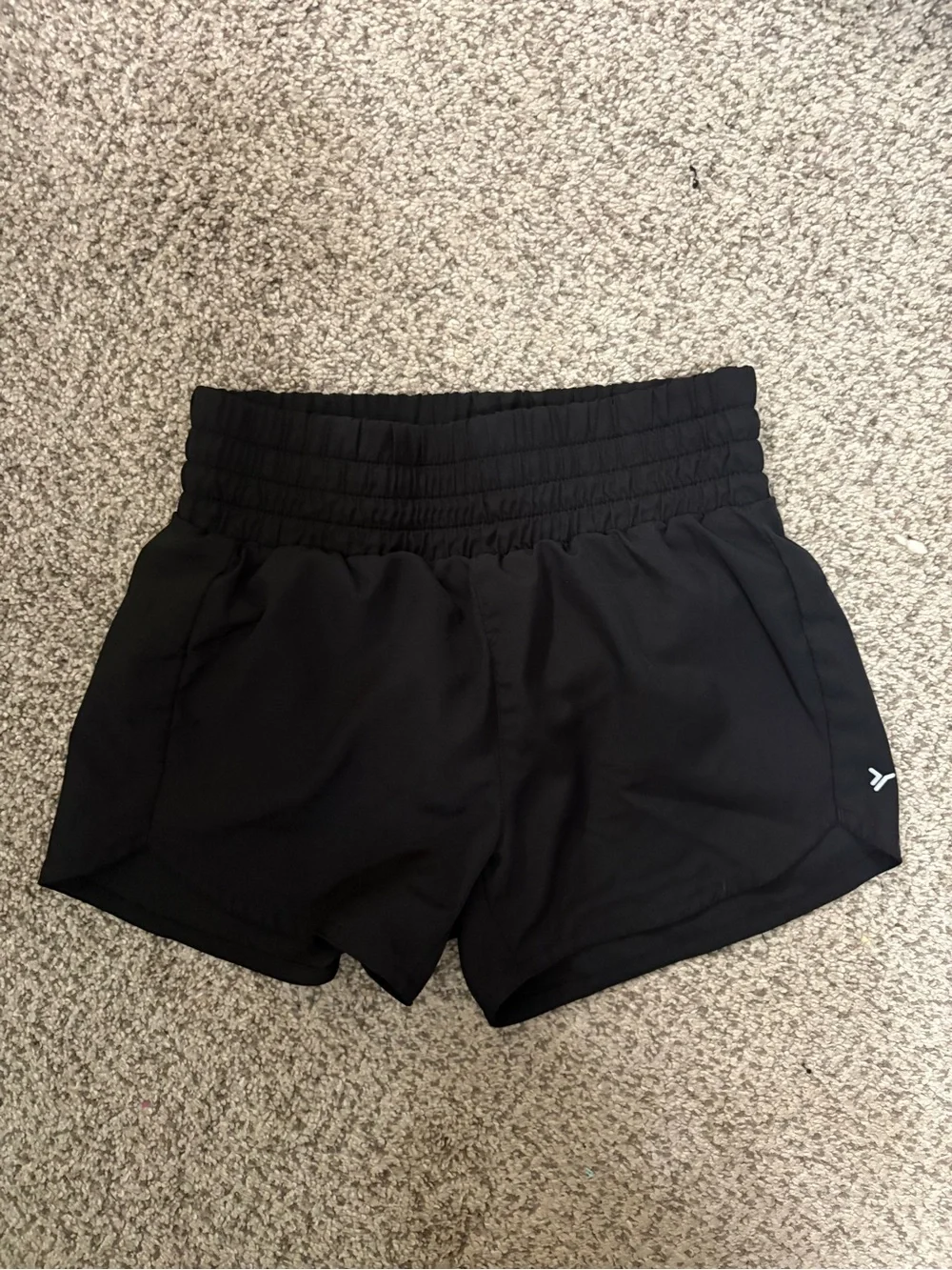Old Navy Active Go Dry Black and Pink Smocked Waist Athletic Shorts Pair